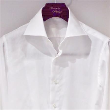 ハンドメイド　ドレスシャツ　 白　Mサイズ　cotton100% 140番双糸ツイル生地【配送不可地域：離島】【1239540】