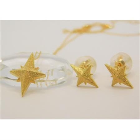 K18 Kizashiテクスチャー ペンダントとピアスセット[配送不可地域:離島・沖縄県]