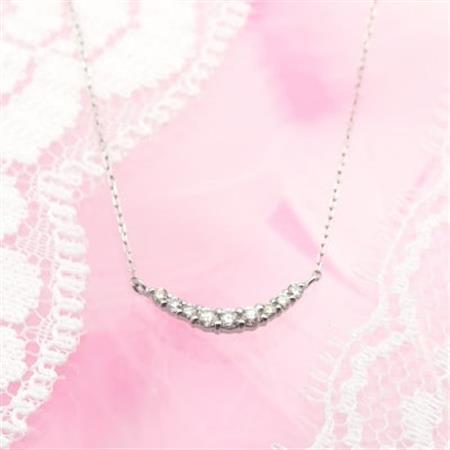 PT900/PT850 0.10ctダイヤモンド　アーチペンダントネックレス　HH018644【配送不可地域：離島・沖縄県】【1387333】