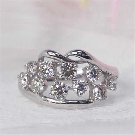 プラチナ1ctダイヤモンドリング#10 HR-008978[配送不可地域:沖縄県]