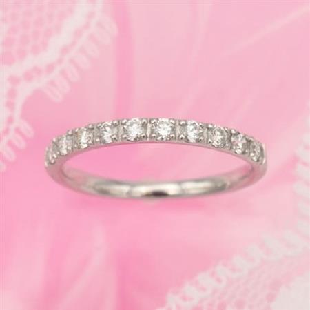 PT900 0.3ct 一文字ダイヤモンドリング　#10　HR-009177【配送不可地域：離島・沖縄県】【1401057】