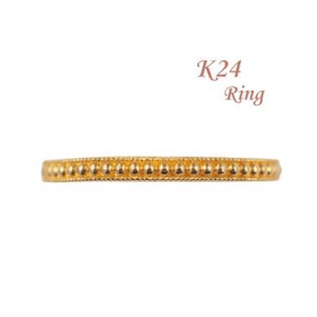 【山梨県】【ジュエリー】K24 pure gold / ミル打ち リング 12号【配送不可地域：離島・沖縄県】【1645554】