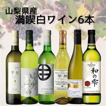 山梨県産ワイン満喫白6本セット(3)007【配送不可地域：離島】【1606801】