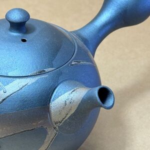 徳太作 15号黒長丸銀彩急須 9-121|陶器 やきもの 焼き物 手作り 職人 丸よ小泉 愛知県 常滑市