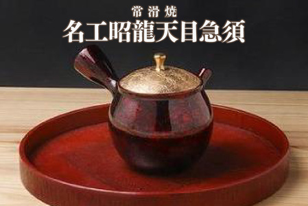 [常滑焼]名工昭龍天目急須 陶器 やきもの セラメッシュ 名工作品 伝統工芸 工芸品 六古窯 急須 ポット ティーポット 日本茶 お茶 日本製 国産 茶道具 茶器 キッチン用品 キッチン雑貨 日本六古窯 常滑焼 愛知県 常滑市