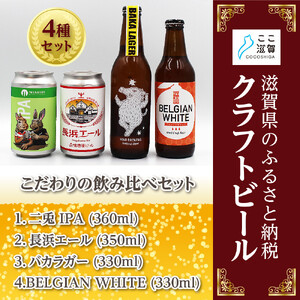 ここ滋賀 おすすめ クラフトビール 飲み比べ 4種セット