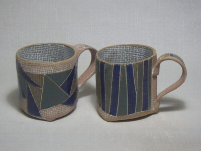 釉彩 ペアマグカップ