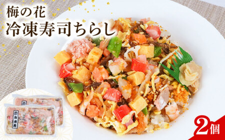 ちらし寿司 2袋 ( ちらし 寿司 海老 梅の花 サーモン たまご 筍 人参 椎茸 おぼろ 和食 海鮮 冷凍 井手町 京都府 10000円 1万円 )