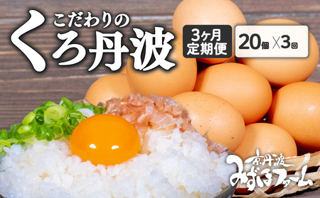 [定期便]くろ丹波 20個 (割れ保証2個含む) 3回 京都 こだわり たまご卵 たまご 濃い 玉子 セット 定期 定期便 玉子焼き 卵焼き 卵かけご飯 ゆで卵 鶏卵 卵黄 16000円 ふるさと納税卵 ふるさと納税 日用品 消耗品 国産 まとめ買い 植物性タンパク質 京丹波町 瑞穂 みずほファーム 生卵 御歳暮 プレゼント 内祝い お返し お年賀 御年賀 贈り物 お土産