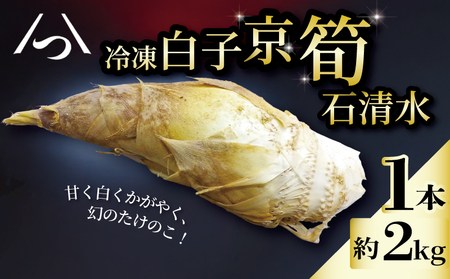 冷凍 白子京筍 石清水 1本 2kg たけのこ 国産たけのこ 幻の白子たけのこ たけのこ丸ごと一本 京都辻農園のたけのこ