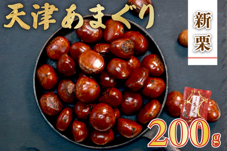 新栗 天津甘栗 200g(甘栗 殻付き 焼き栗 あまぐり ギフト お土産 お菓子 京都府 八幡市)