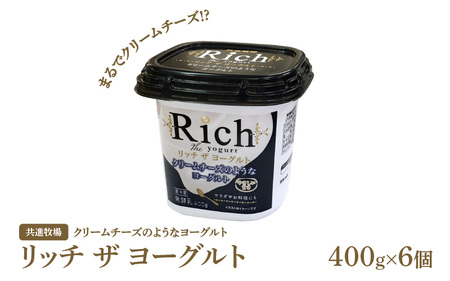 共進牧場 リッチザヨーグルト 400g×6個 / 共進牧場 リッチザヨーグルト 400g×6個 / ヨーグルト 牛乳 リッチ 乳製品 お取り寄せ お菓子 洋菓子 健康 ギフト お中元 贈答 贈り物 プレゼント お返し 夏ギフト 誕生日