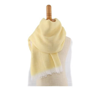 やわらかストール 「オリジナル大判」 菜の花色 / 笹田織物 ファッション オシャレ 奈良県 田原本町