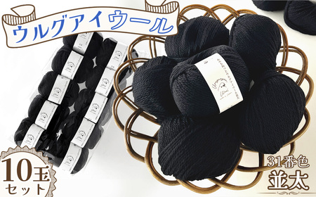 毛糸 ウルグアイウール並太 31番色 10玉セット / ウール100% 並太毛糸 手編み 編み物 ハンドメイド 冬小物 マフラー 帽子 セーター ブランケット 編みやすい ふっくら 愛知県 No.323