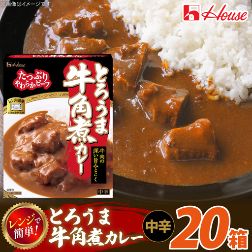 ハウス とろうま牛角煮カレー 中辛 20個 [翔栄通商 愛知県 江南市 ko23btu570040]