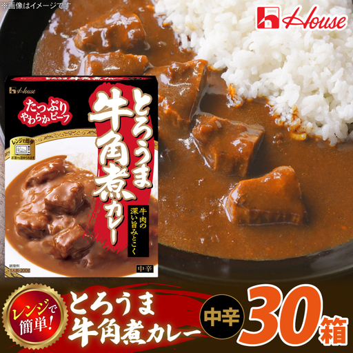 ハウス とろうま牛角煮カレー 中辛 30個 [翔栄通商 愛知県 江南市 ko23btu570041]