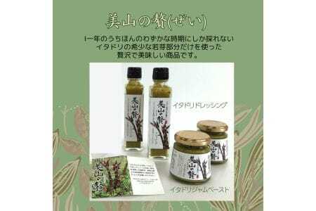 [美山の贅]イタドリのジャムとドレッシングのセット