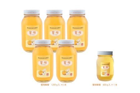 蜜柑蜂蜜 1200g×5瓶 600g×1瓶 6600g 6.6kg