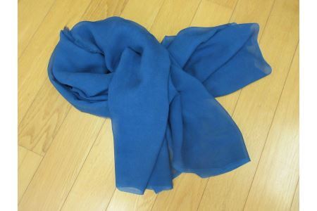 藍染スカーフ 絹・ジョーゼット