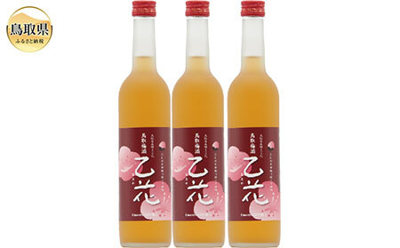 鳥取県の美味しい酒 梅酒 乙花(おとか) 3本セット