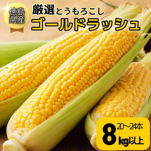 【6月下旬から7月下旬まで発送】とうもろこし ゴールドラッシュ 8kg以上 