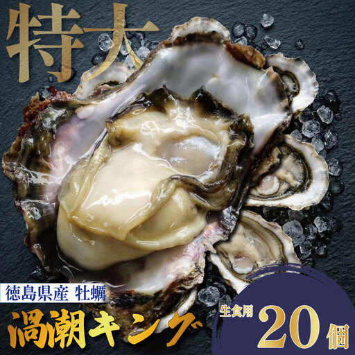 [2026年5月~2026年8月まで発送]牡蠣 生牡蠣 殻付き 20個 生食可 (ナイフ付き) キング 岩牡蠣 かき