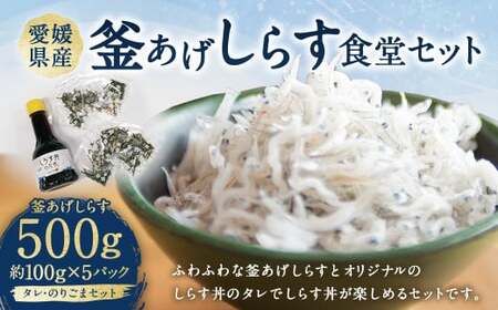 釜あげしらす食堂セット (約100g×5パック) タレ付き しらす シラス 釜あげしらす 釜あげシラス 釜揚げ しらす丼 シラス丼 丼 魚 魚介類 魚介 海鮮 愛媛県 冷凍[えひめの町(超)推し!(伊方町)](839)