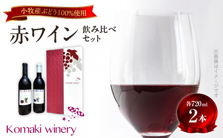 小牧ワイナリ― 赤ワイン2本飲み比べセット(小牧産ぶどう100%使用)[026A08] ワイン 軽口ワイン 葡萄 ぶどう ブドウ ヤマ・ソービニオン ブラック・クイーン 国産ワイン 酒 飲料 アルコール ギフト 贈り物 贈答 産100% 飲み比べ セット