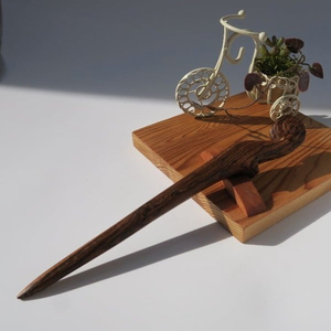 木製かんざし スクロール型 [195S27] 選べる 素材 ボコーテ 黒檀 木製 かんざし 緩みにくい 塗装不使用 固定型 飾り用 経年変化 耐久性 髪飾り 和風アクセサリー ヘアアクセ ヘアアクセサリー 愛知県 小牧市 送料無料