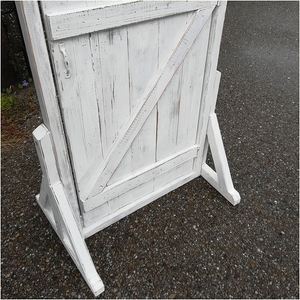 エイジング調アンティークのフェイクドアー大 本体と自立固定用スタンドのセット(本体とオプションセット) [161P24] ユーズド感 アンティーク ドアー オーナメント オブジェ 大 枠付き扉 扉 庭 オーナメントオブジェ エイジング調 国産 天然木 手作業 頑丈 丈夫 天然木製 完成品 ガーデニング インテリア ベランダ 愛知県 小牧市 送料無料