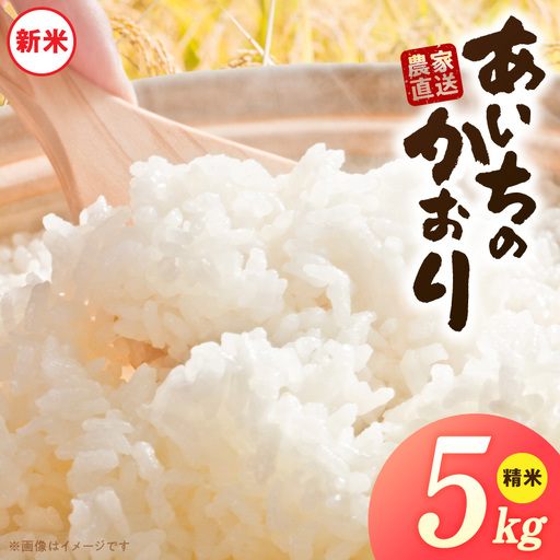 【R8年産新米 先行受付】「あいちのかおり」（5kg）＜農家直送＞ ［208K05］ 5kg 米 新米 精米 白米 ご飯 国産 産地直送 ふくよかな甘み ほどよい粘り お取り寄せ 愛知県 小牧市 送料無料