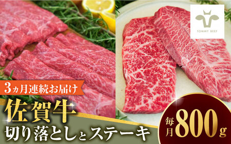 [全3回定期便]佐賀牛 至福の切り落としと赤身ステーキ食べ比べ 計2.4kg / 佐賀牛 佐賀牛 佐賀牛 佐賀牛 佐賀牛 / 佐賀県 / 有限会社佐賀セントラル牧場 