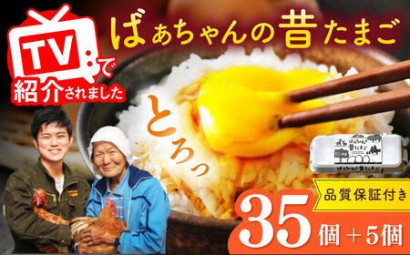 ばあちゃんの昔たまご 35個+5個(品質補償付き) / 佐賀県 / 素ヱコ農園 