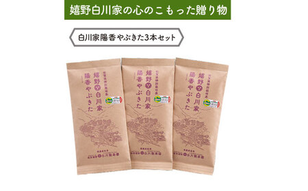 [ギフト箱・のし]白川家陽香やぶきた3袋セット 計300g / お茶 日本茶 嬉野茶 緑茶 / 佐賀県 / 白川製茶園 