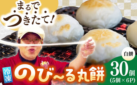 [手作りつきたて急速冷凍]佐賀県産もち米100%自慢の杵つき丸白餅(冷凍)計30個入(40g×5個×6P) / 佐賀県 / 山代ガス株式会社 旬菜舎