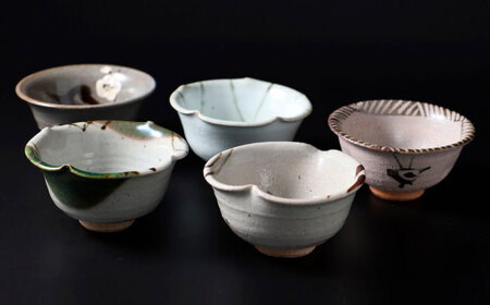 [唐津焼]絵唐津向付5客セット / 小鉢 小鉢 小鉢 小鉢 小鉢 小鉢 小鉢 小鉢 / 佐賀県 / 大杉皿屋窯 