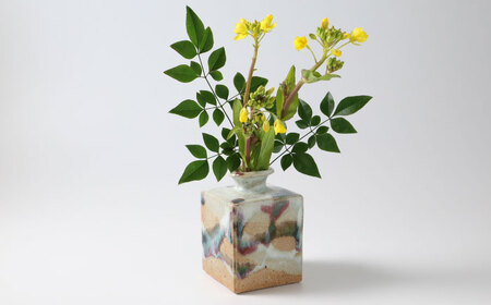 [唐津焼]朝鮮唐津四方花入 / 佐賀県 / 大杉皿屋窯 [41ABAC005] FN-Limited-SP