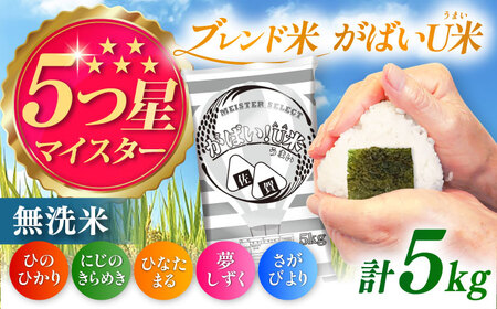 がばいU米(うまい)無洗米 5kg / 無洗 国産 九州 / 佐賀県 / 大塚米穀店