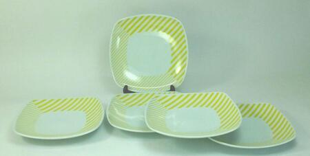 [波佐見焼]15×15cm取皿5枚組 コパン イエロー [西海陶器] 5 33162