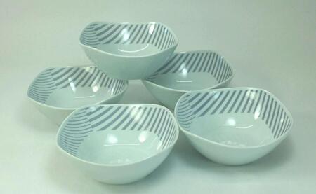 [波佐見焼]14×14cm角小鉢5個組 コパン グレー [西海陶器] 5 33165