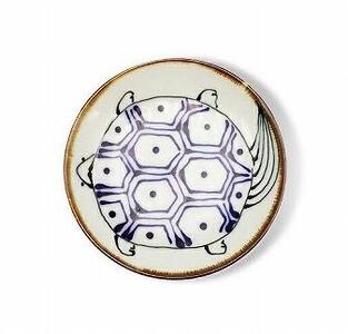 [波佐見焼] φ10.5cm手描きの小皿 亀 [西海陶器]1 18194