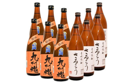 九州魂麦焼酎720ml・壱岐さるこう900ml 各6本 長崎ふるさと人気麦焼酎のみくらべ