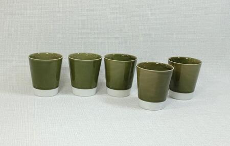 [AB589][波佐見焼]es cup 織部釉 [M][西海陶器]5 47104