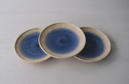 [AB747][波佐見焼]φ17×2.5cmフルーツ皿3枚組 染ブルー [西海陶器] 3 19985