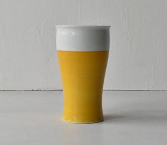 [AB1019][波佐見焼]満水400mlスマートカップ 黄 [西海陶器]1 20460