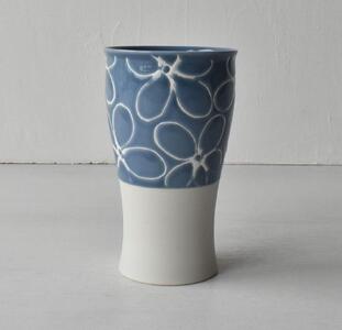 [AB1022][波佐見焼]満水400mlスマートカップ はな 空 [西海陶器]1 20466