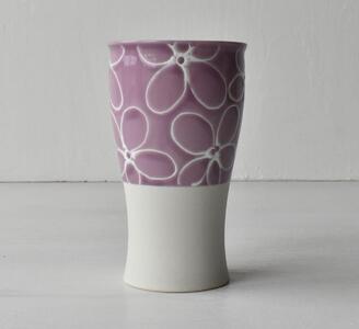 [AB1023][波佐見焼]満水400mlスマートカップ すみれ[西海陶器]1 20467