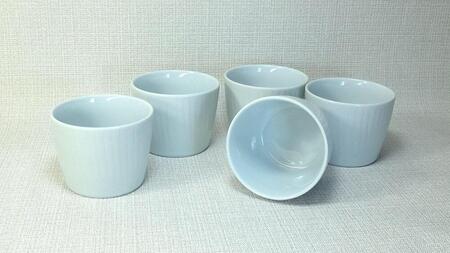[AB1087][波佐見焼]225mlのカップ5個組 花ふわり白 [西海陶器] 5 30592