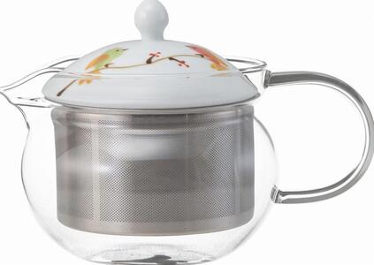 [波佐見焼]容量375mlのガラスポット ハミング 赤 [西海陶器] 1 24348