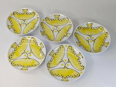 [波佐見焼]15cm手描きのお皿5枚組 エル・Y [西海陶器]5 20449